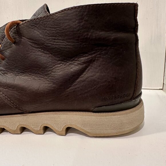 Sorel Kezar Chukka Ankle Boots Leather Brown Men's Size 13 - Picture 3 of 7